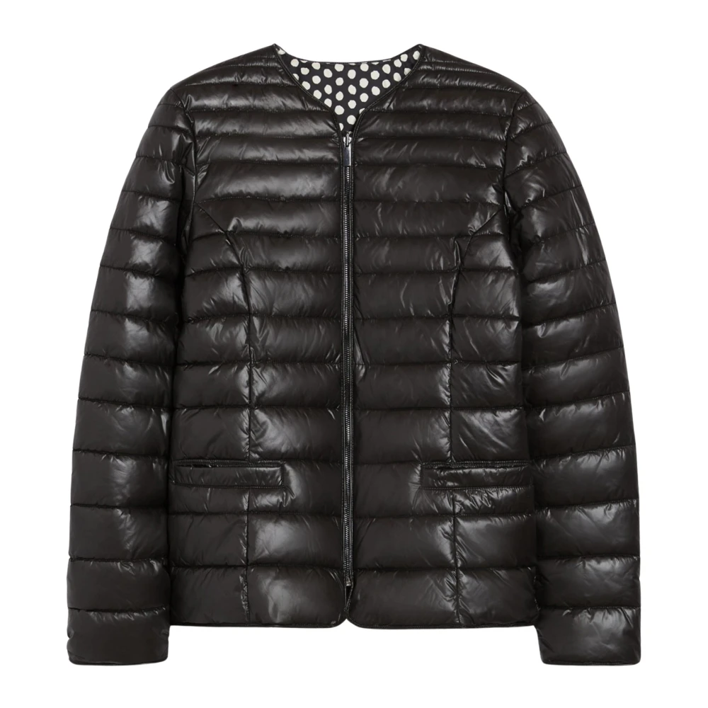 Pennyblack Omkeerbare Gewatteerde Jas Jabot Stijl Black Dames