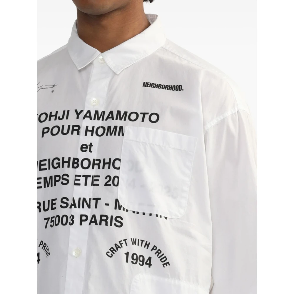 Yohji Yamamoto Wit Overhemd Stijlvol Minimalistisch Ontwerp White Heren