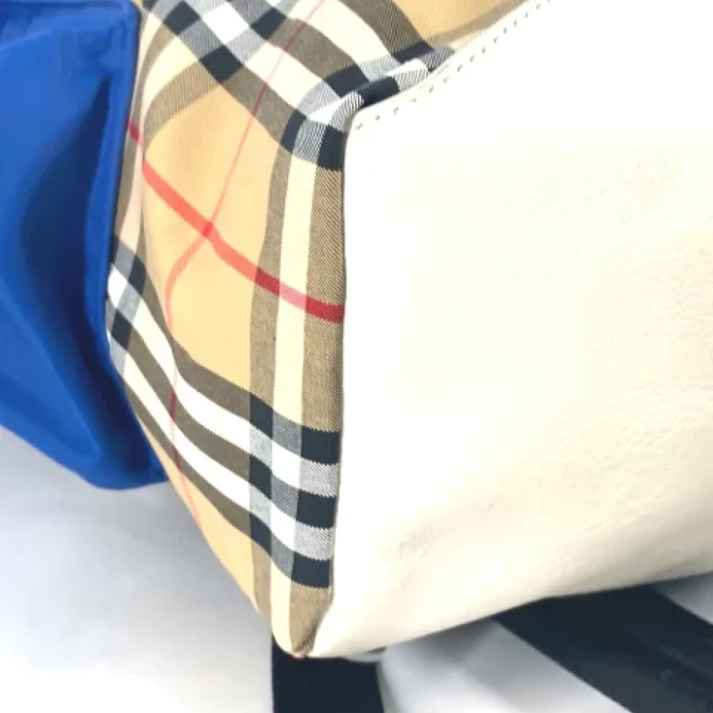 Burberry Vintage Pre-owned Leather backpacks Beige Heren