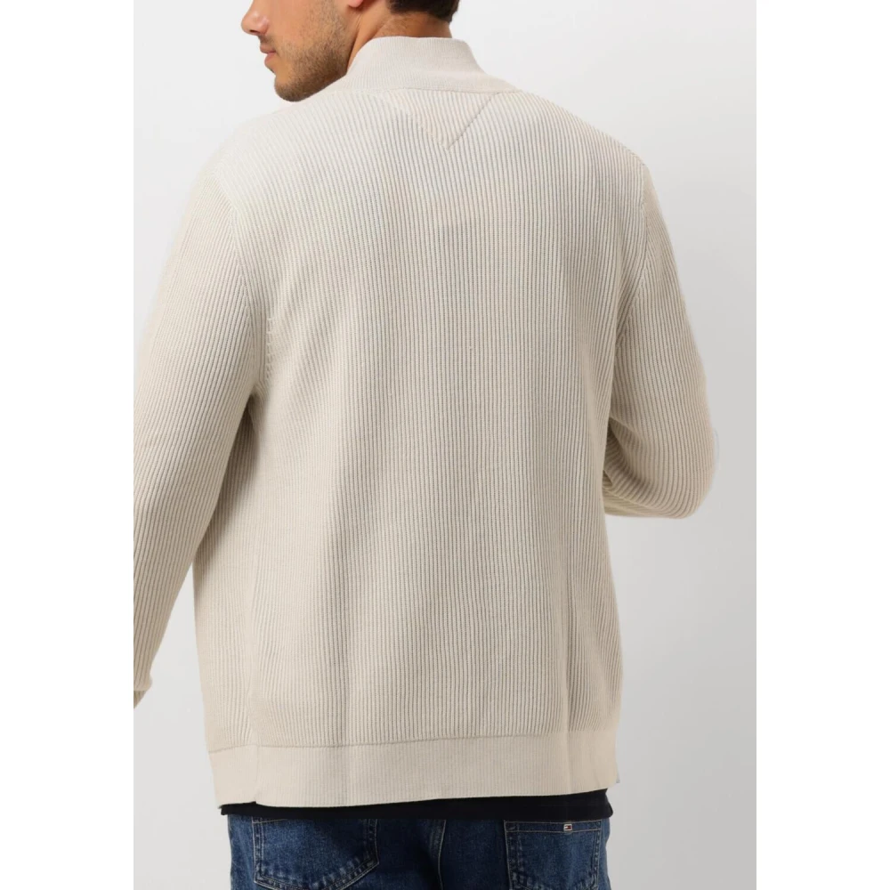 Tommy Jeans Heren Slim Badge Zip Vest Beige Heren