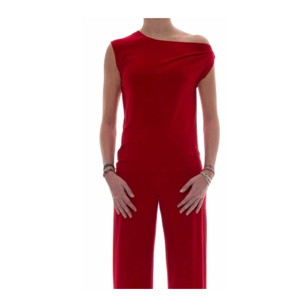 Norma Kamali Rode Stijlvolle Jurk Red Dames