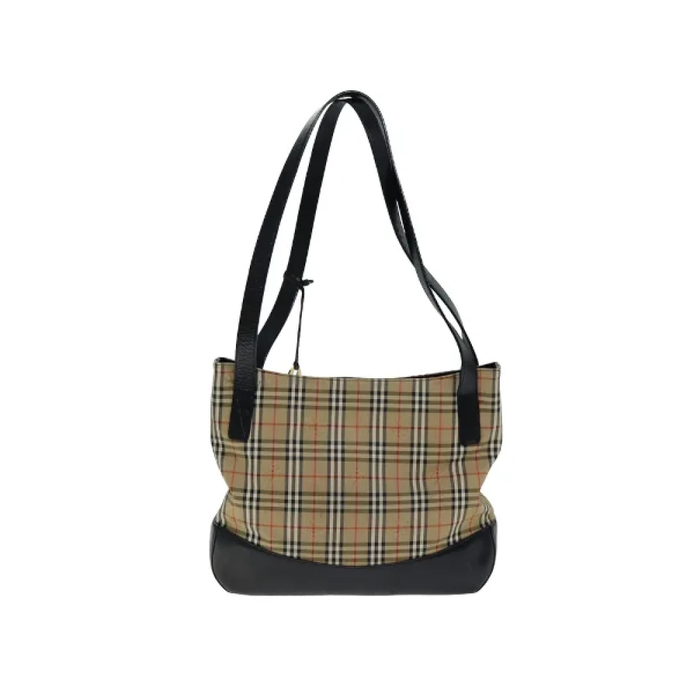 Burberry Vintage Pre-owned Canvas handbags Beige Dames