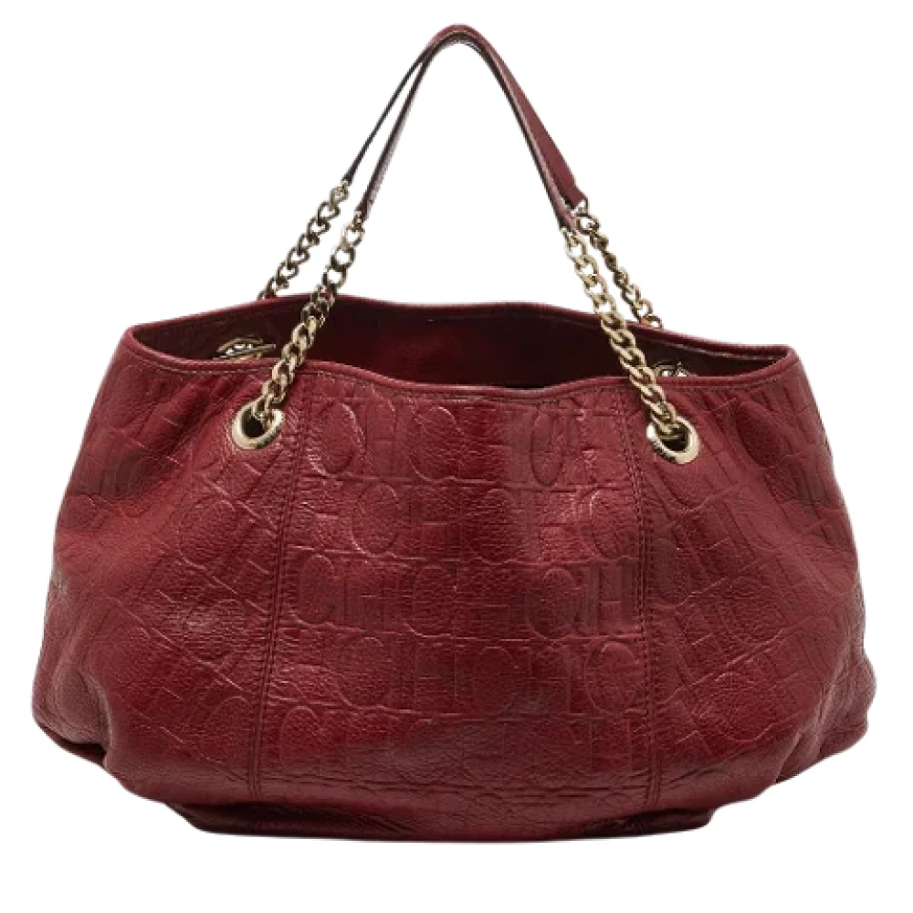 Carolina Herrera Pre-owned Leather handbags Red Dames