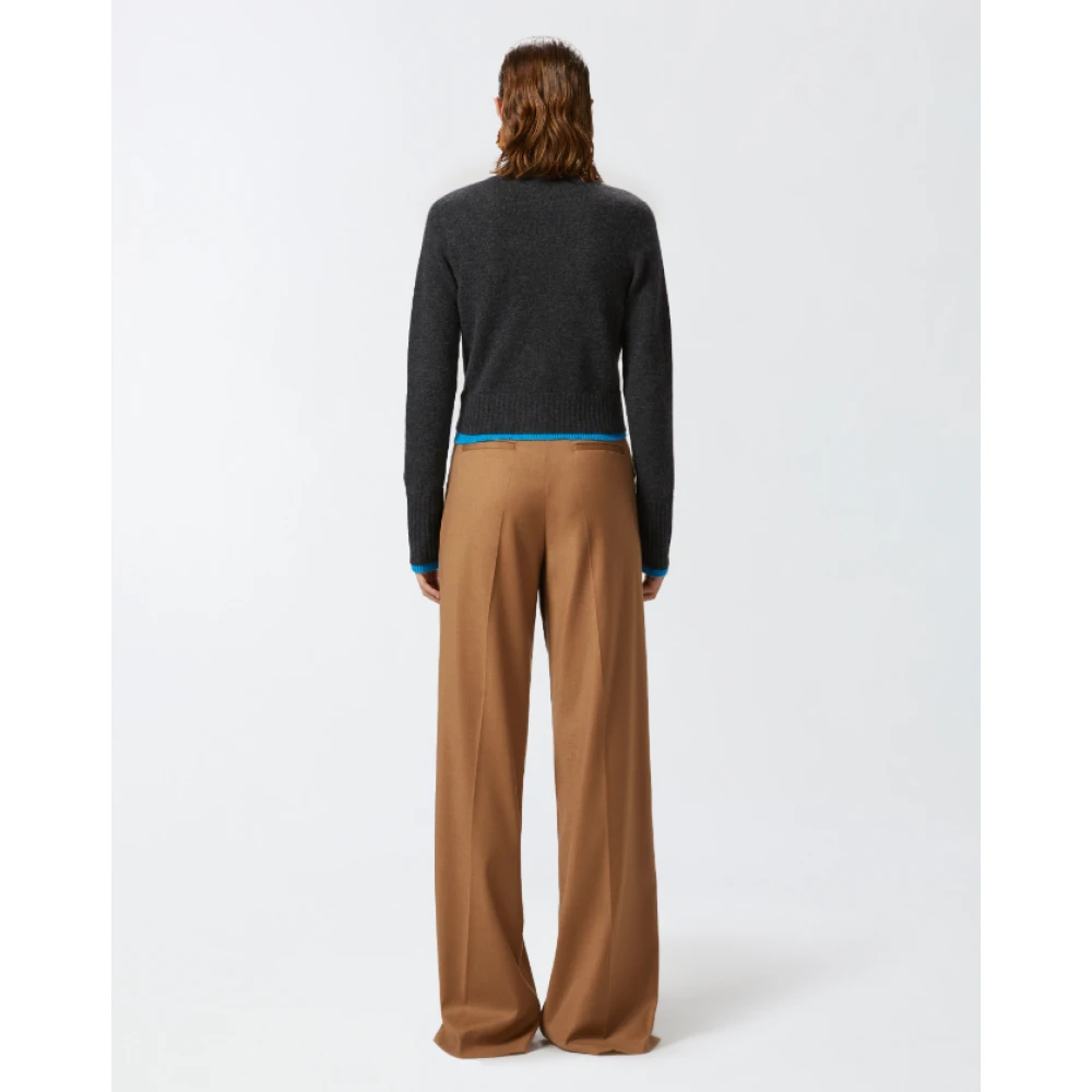 pinko Korte Cashmere Vest met V-Hals Gray Dames