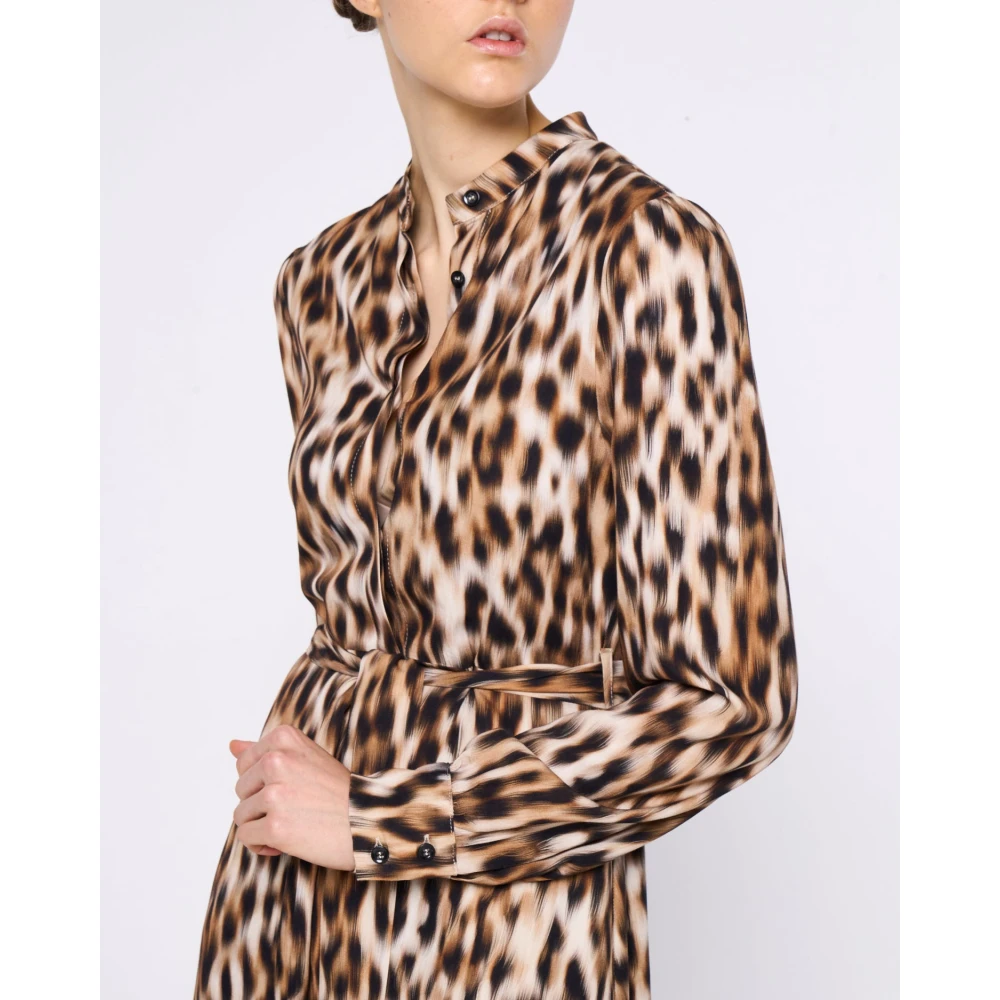 Silvian Heach Midi chemisier jurk met V-hals Multicolor Dames