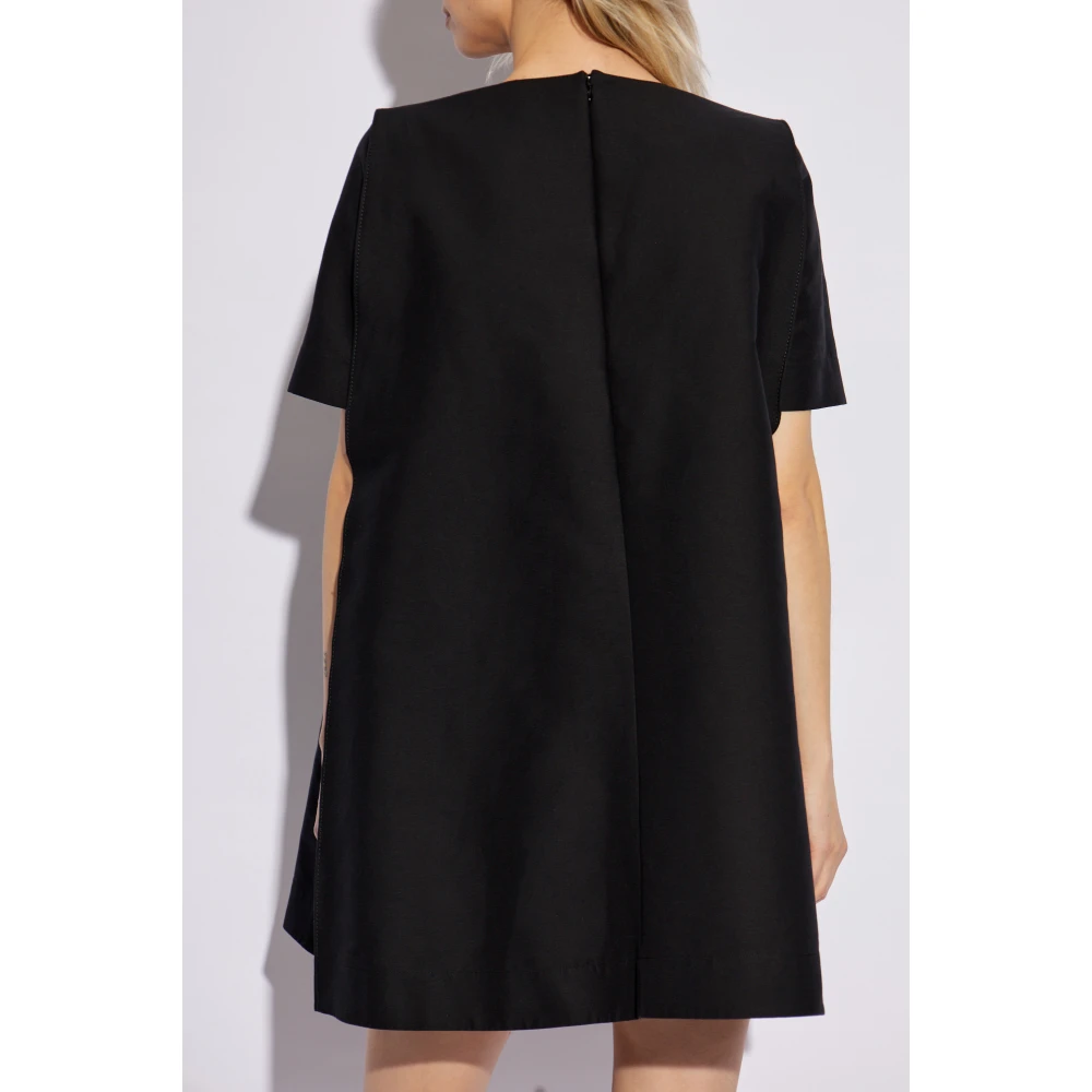 Marni Wijdvallende katoenen jurk Black Dames