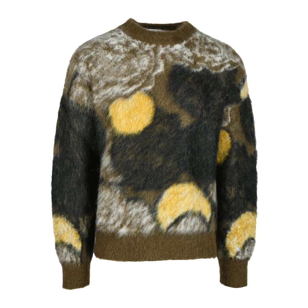 MSGM Mohair Blandning Stickad Tröja Multicolor, Herr