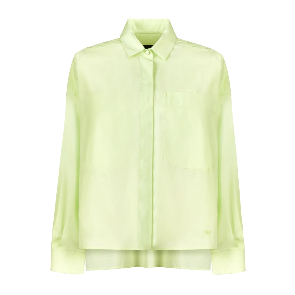 Emporio Armani Lime Katoenen Shirt 3D2C64-2N0Fz 0510 Green Dames