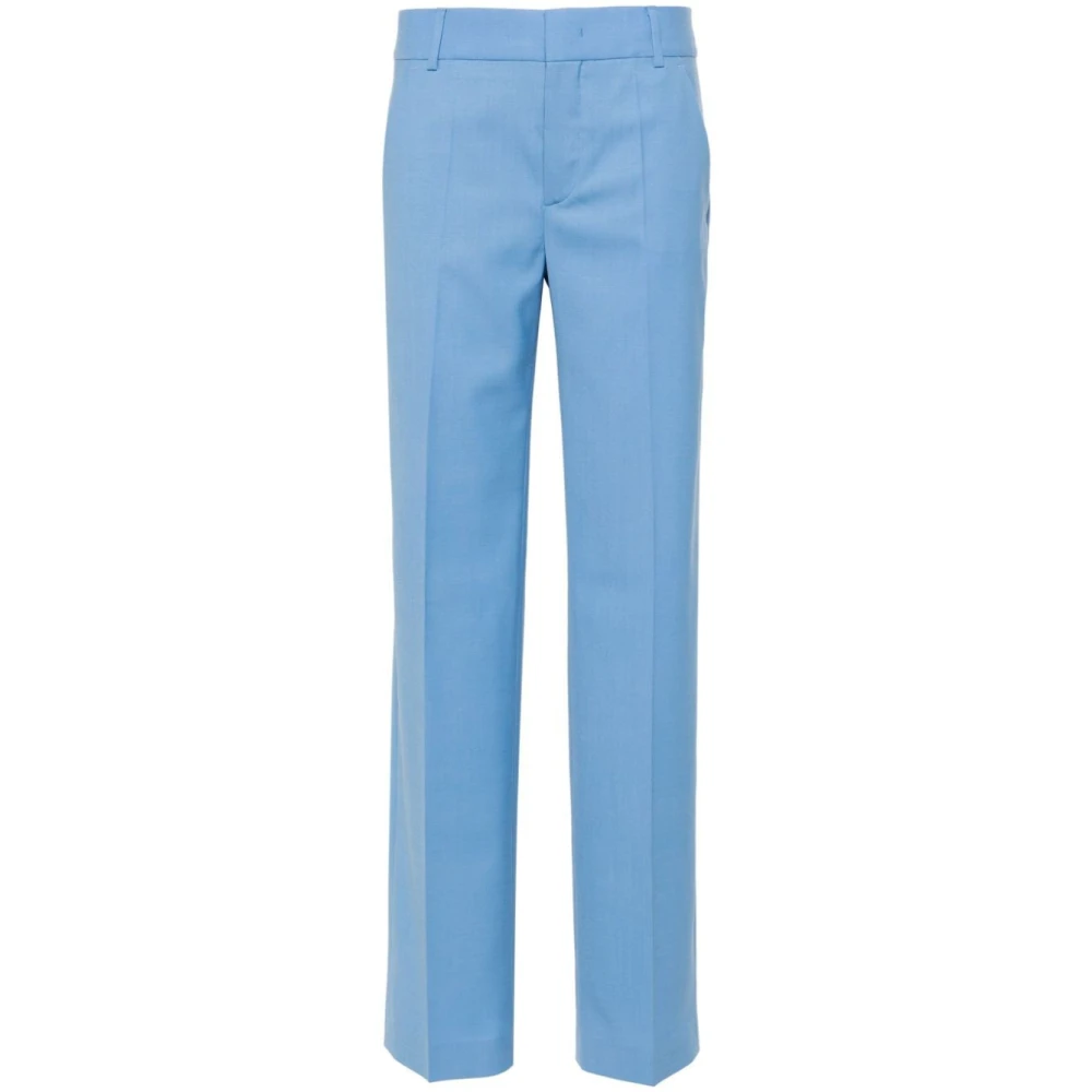 Moschino Geplooide Broek voor een Verzorgde Look Blue Dames