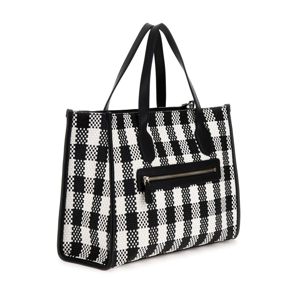 Guess Rafia Handtas Silvana Black Dames