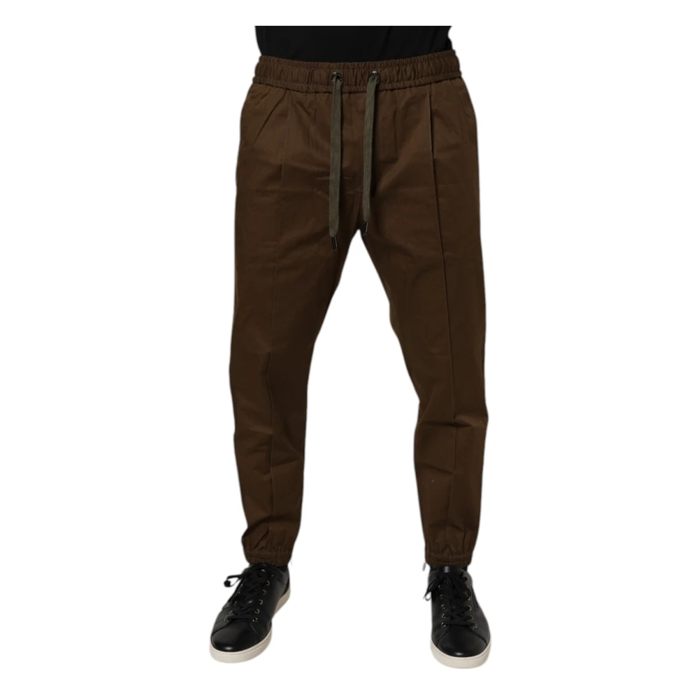 Dolce & Gabbana Men's Brown Cotton Jogger Sweatpants