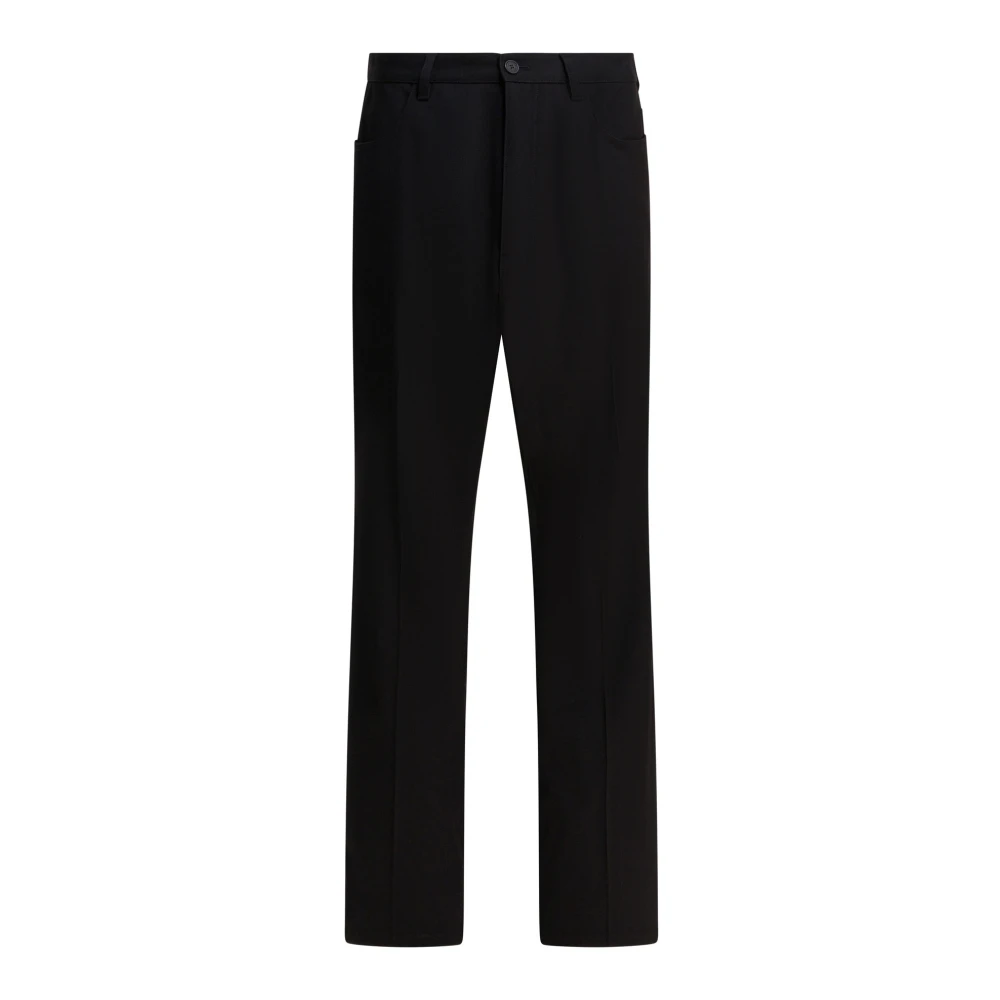 Balenciaga Men's Black Wool Tailored Pants Aw25