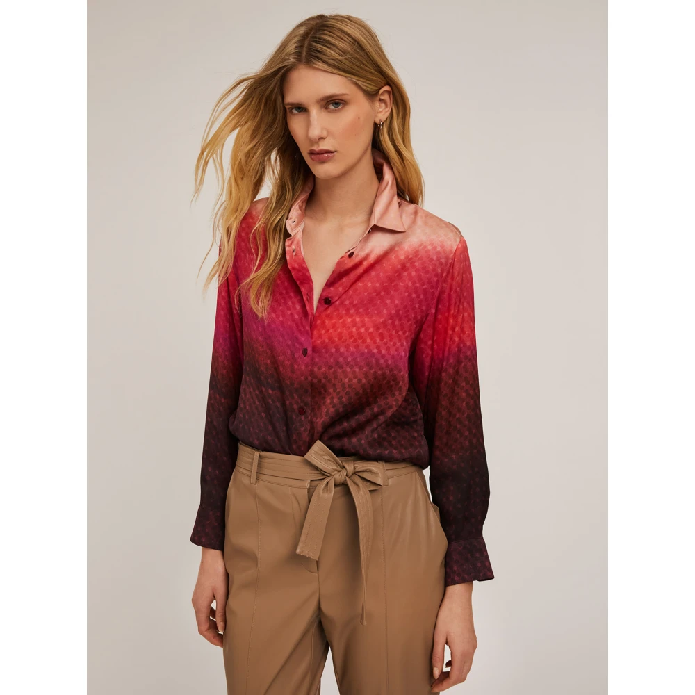 Motivi Overhemd in getint satijn Multicolor Dames