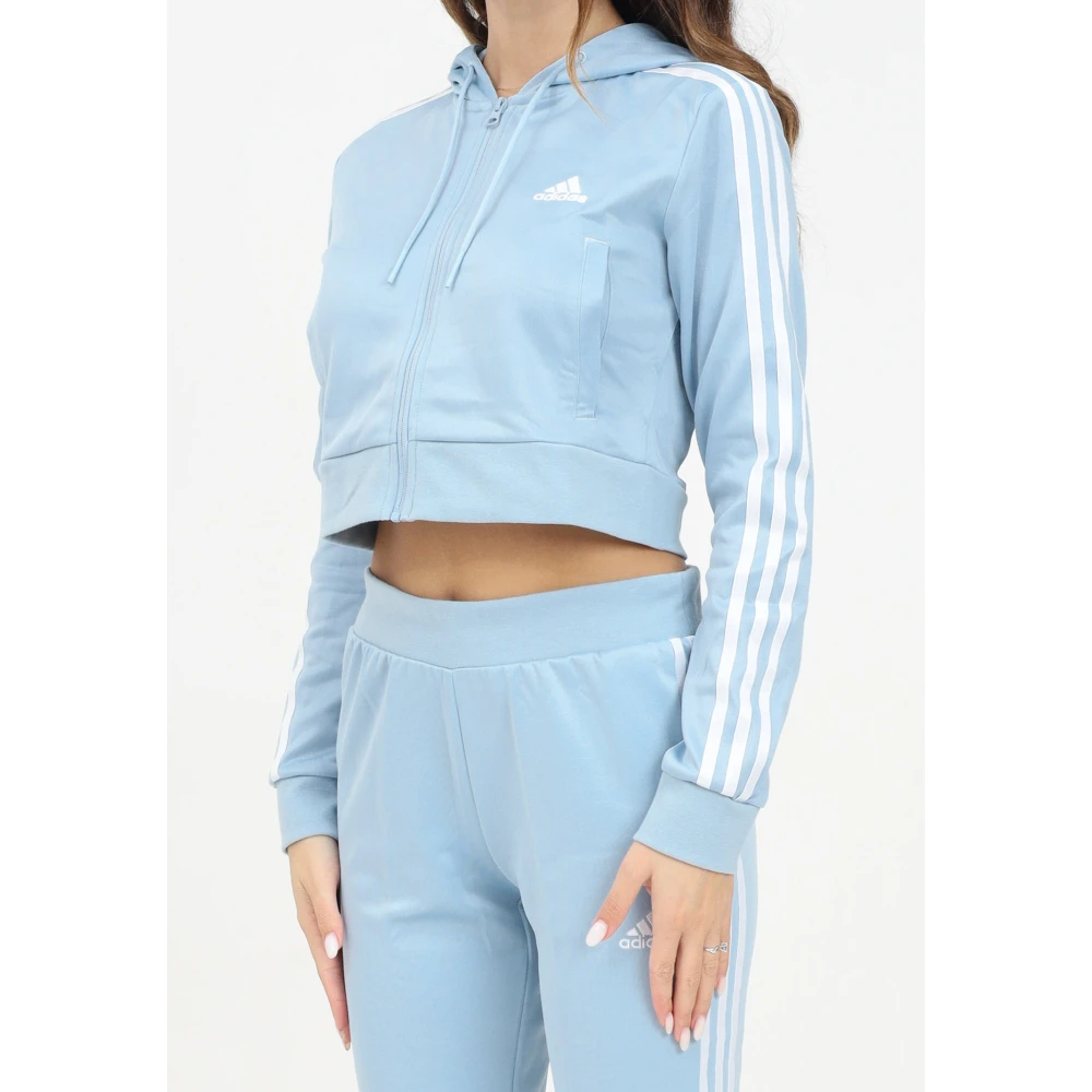 Adidas Sportieve Glam Blauwe Trainingspak Blue Dames