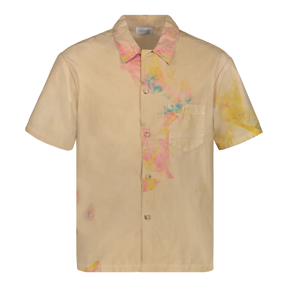 John Elliott Katoenen overhemd met borstzak Beige Heren