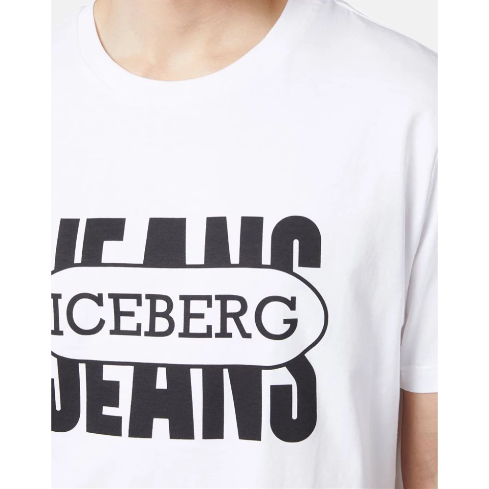 Iceberg Wit T-shirt uit de Re-Edit collectie White Heren