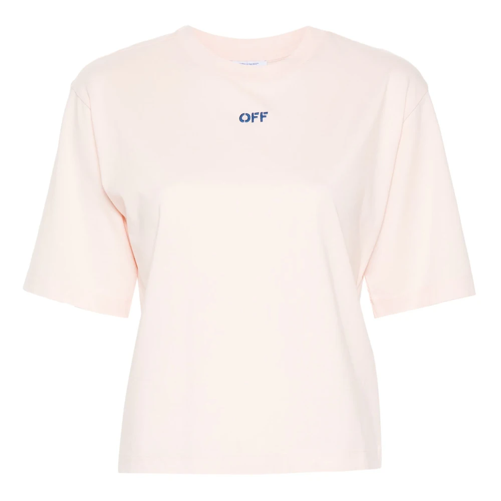 Off White Pinkflower Arrow Boxy Tee Pink Dames