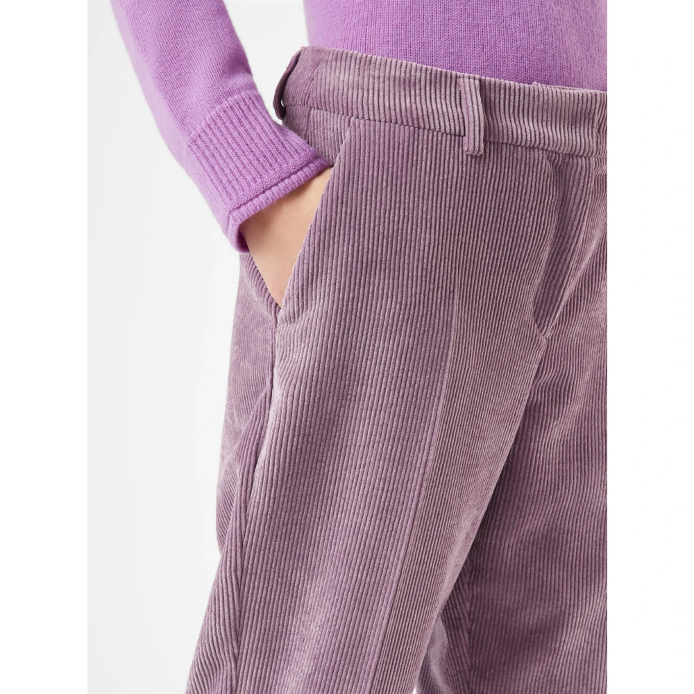 Pennyblack Chique Velvet Slim Fit Enkellange Broek Purple Dames