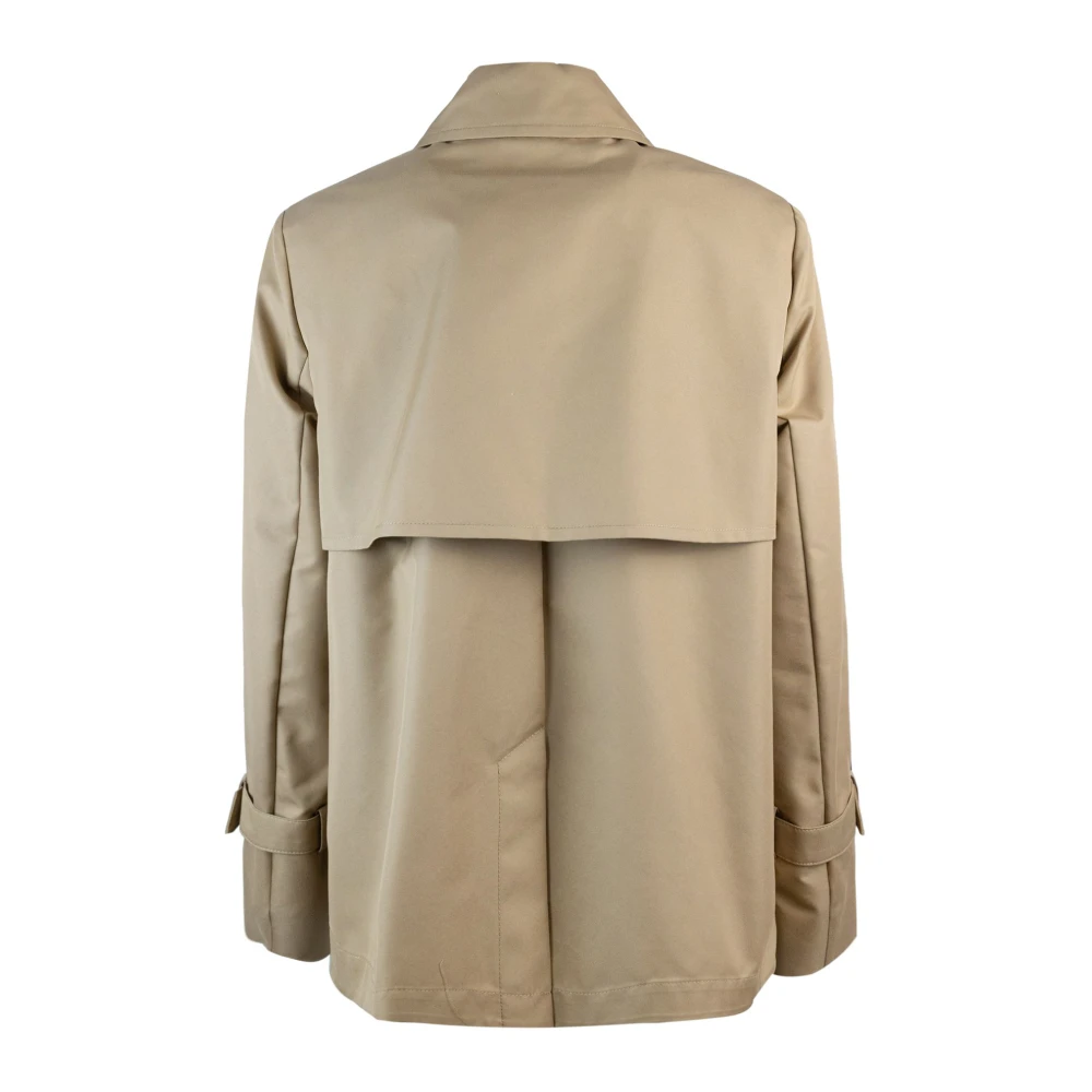 Max Mara Elegante Jassen met Katoen-Polyester Mix Beige Dames