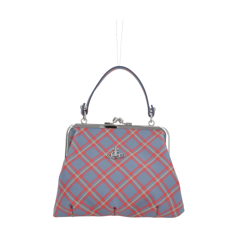 Vivienne Westwood Tartan Eco-läder Handväska med Kedja Rem Multicolor, Dam