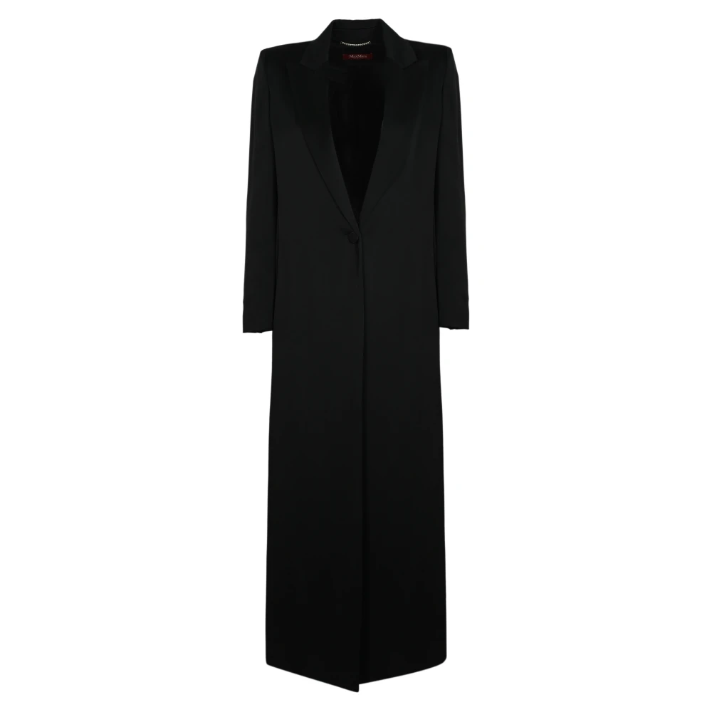 Max Mara Studio Single-Breasted Coats Black Dames