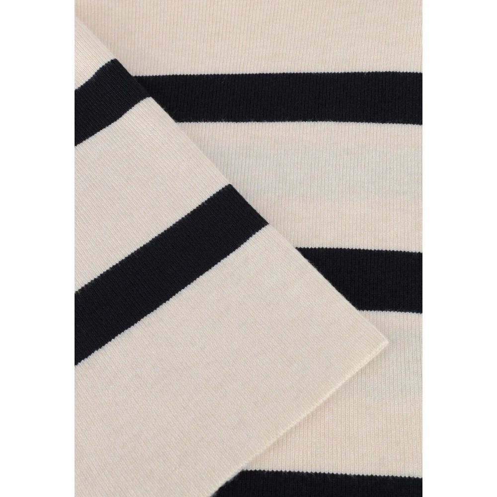 Summum Woman Gestreepte Trui Zachte Viscose Polyamide Gebreid White Dames