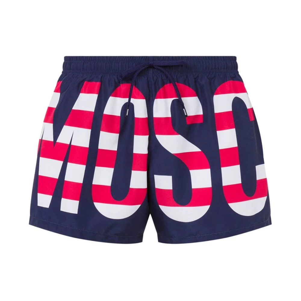 Moschino Men's Blue Beachwear,, Sea Swimwear For Men Medium