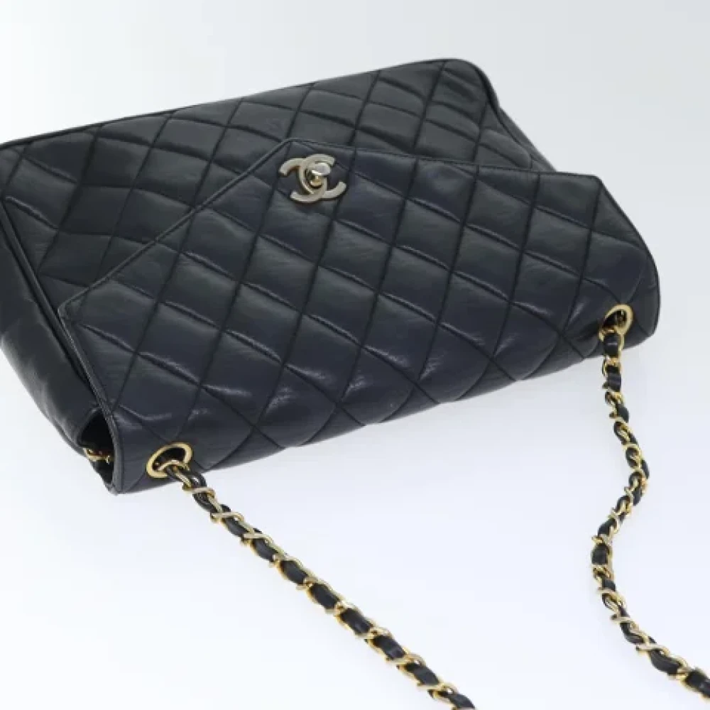 Chanel Vintage Pre-owned Leather shoulder-bags Black Dames