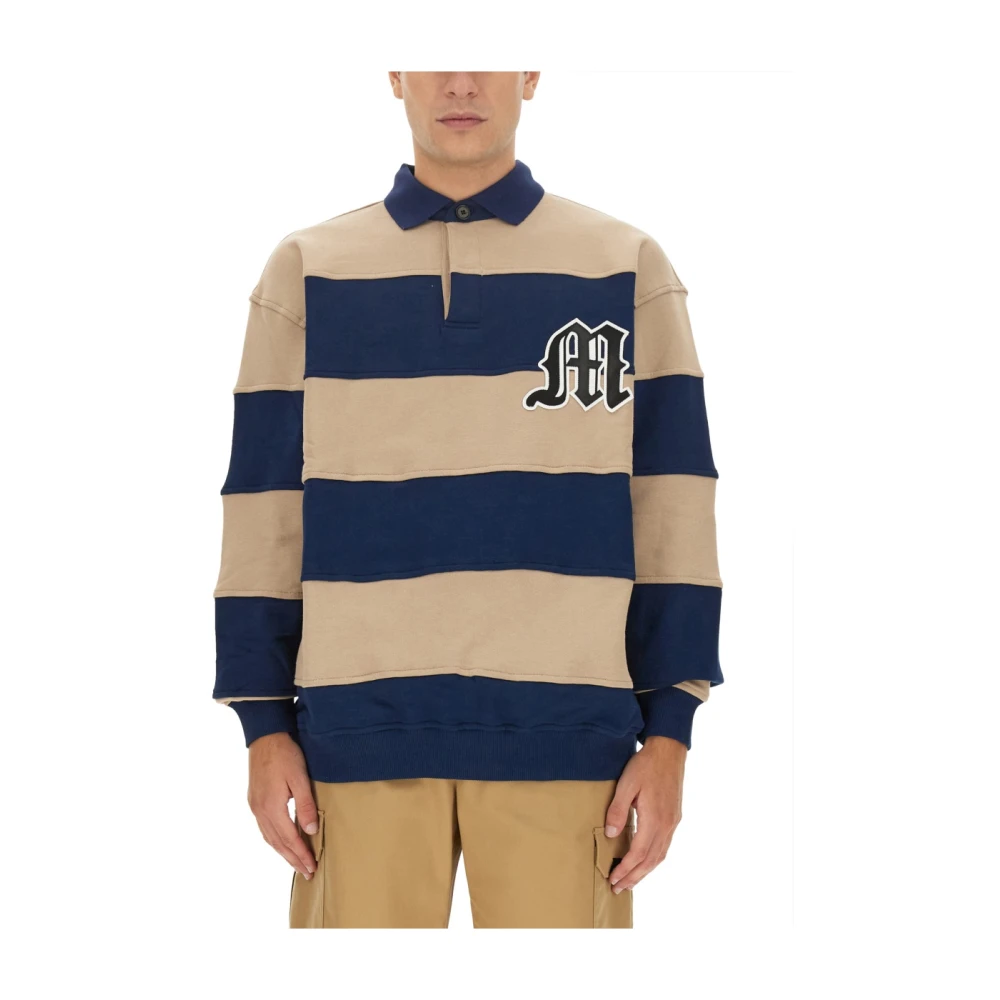 Msgm Logo Sweatshirt Casual Stijl Moderne Pasvorm Multicolor Heren