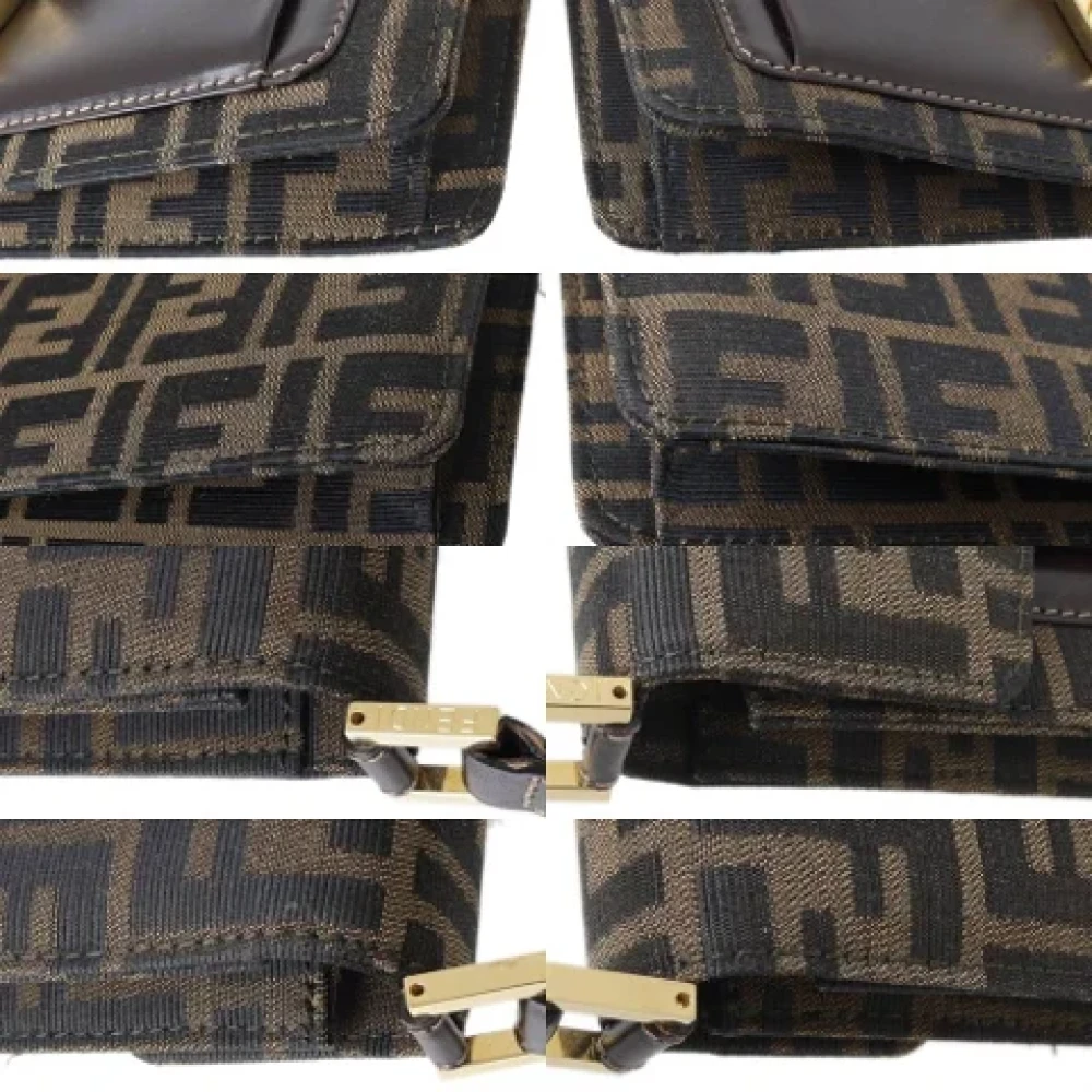 Fendi Vintage Pre-owned Canvas shoulder-bags Brown Dames