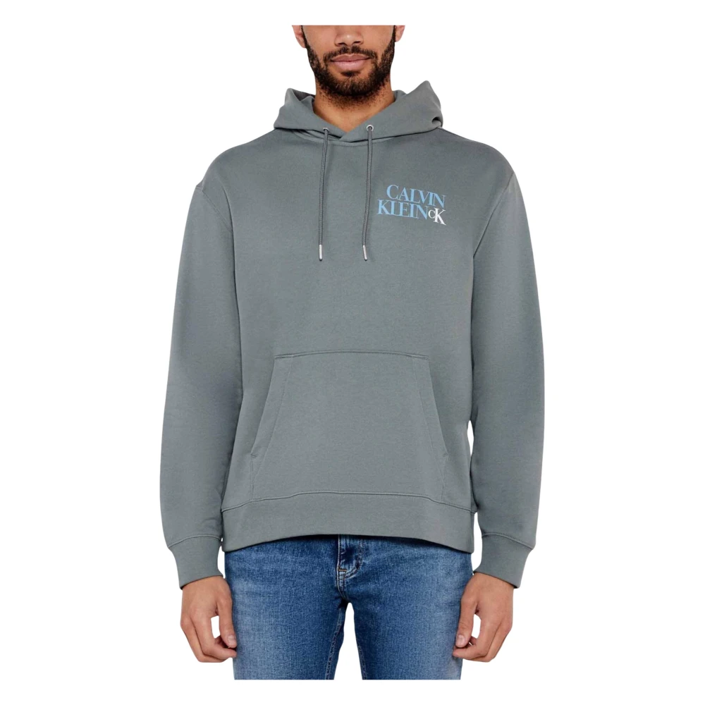 Calvin Klein Jeans Men's Gray Ls Eu 350Terry Calvi Hoodie