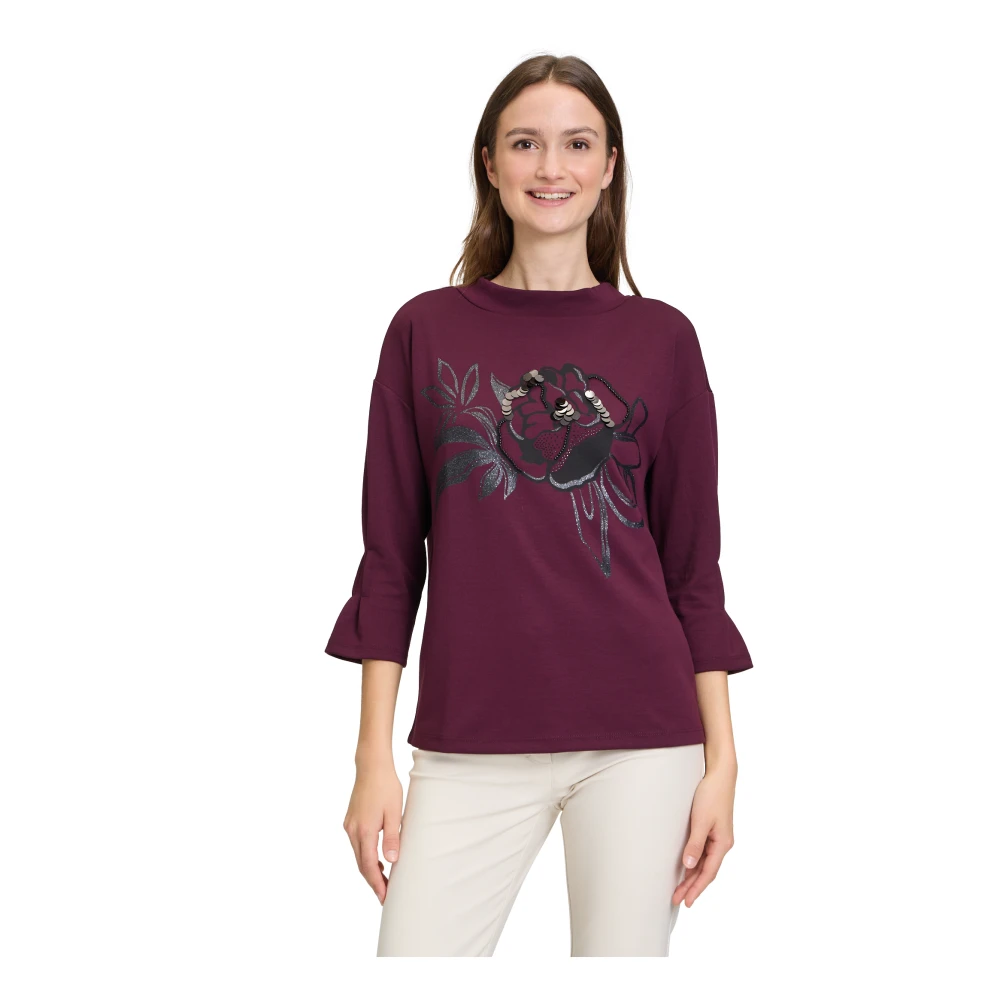 Betty Barclay Trompetmouw Sweatshirt Purple Dames