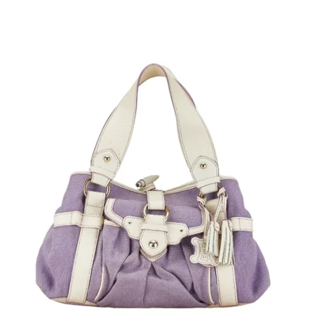 Celine Vintage Pre-owned Canvas celine-bags Purple Dames