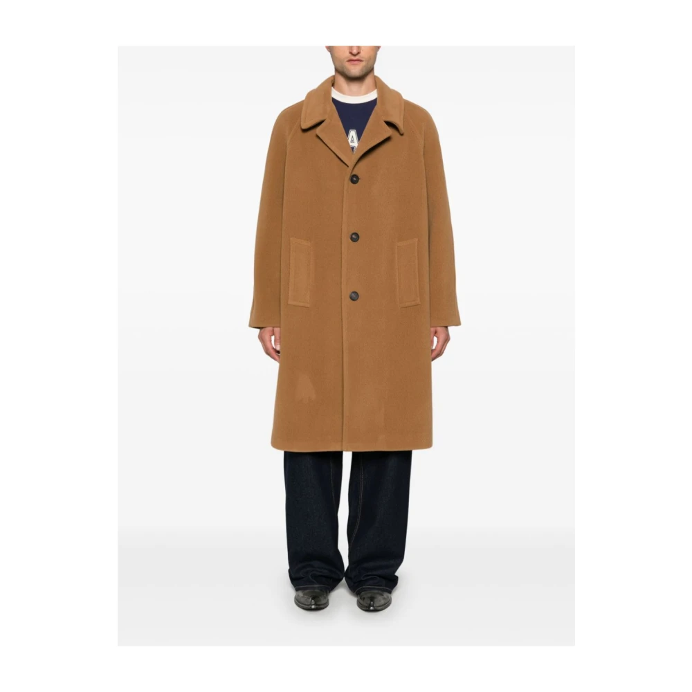 Golden Goose Chevron Wollen Jas Bruin Aw24 Brown Heren