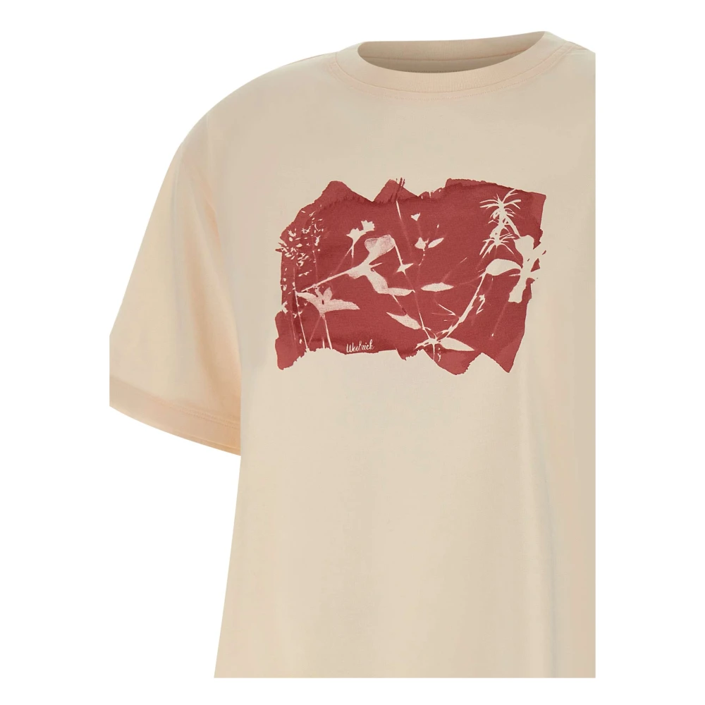 Woolrich Grafische Tee Beige T-shirt Polos Beige Dames