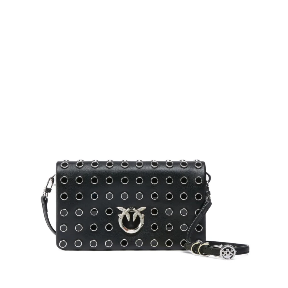 Pinko Women's Black Cross Body Bags, One Size, Click Soft Horizontal Mini