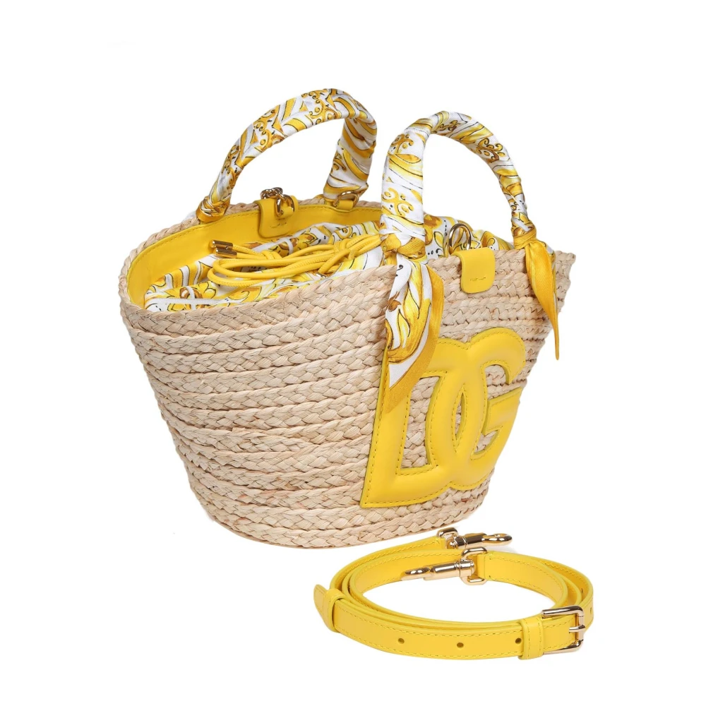 Dolce & Gabbana Straw Shopping Bag Yellow Dames