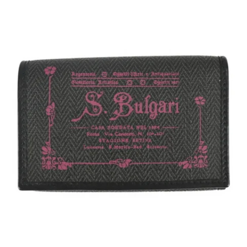 Bvlgari Vintage Pre-owned Leather wallets Black Dames