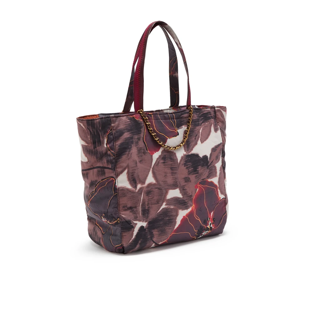 Maliparmi Puffy Nylon Shopping Bag Red Dames