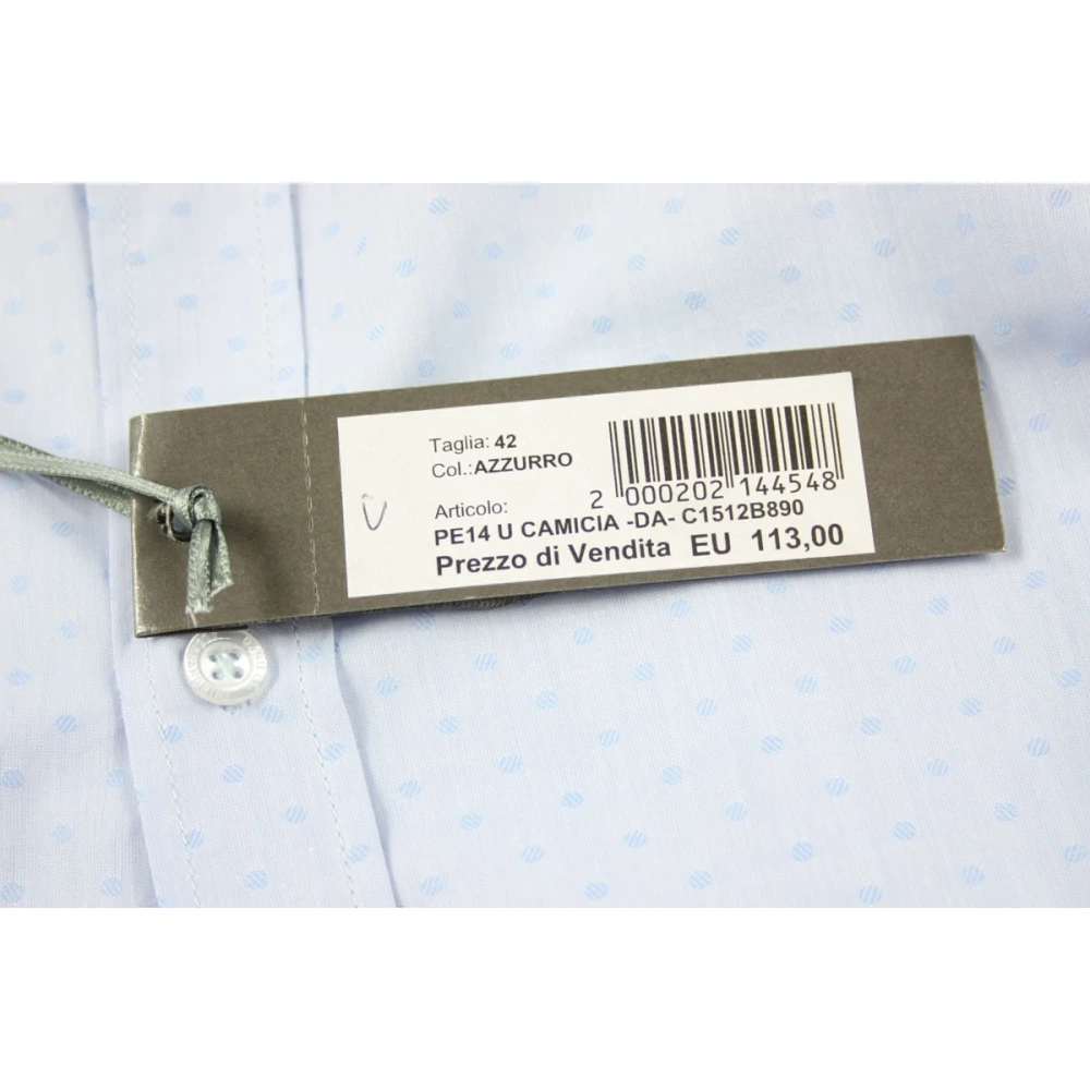 Daniele Alessandrini Casual Katoenen Overhemd Blue Heren