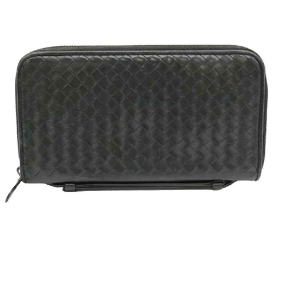 Bottega Veneta Vintage Pre-owned Leather wallets Black Dames