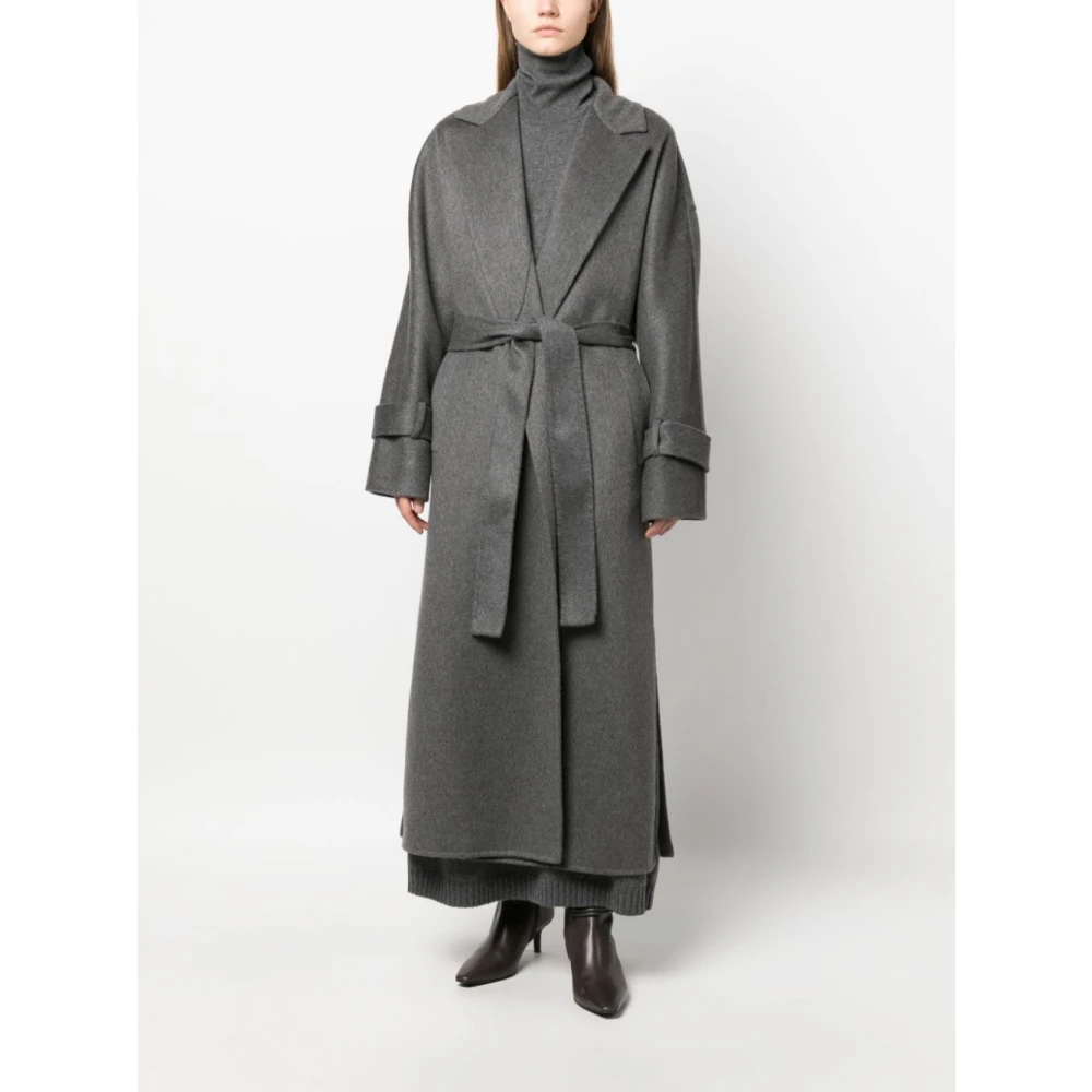 BRUNELLO CUCINELLI Wrap Coat Gray Dames