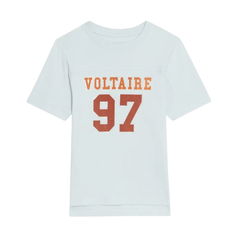 Zadig & Voltaire Women's Blue T-Shirts, M, Camiseta Boo