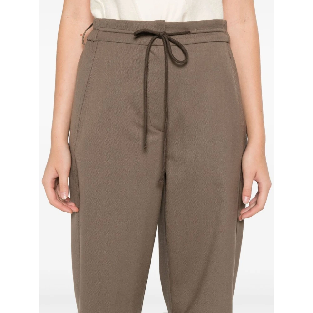 Tela Wijde Broek in Zwart Brown Dames