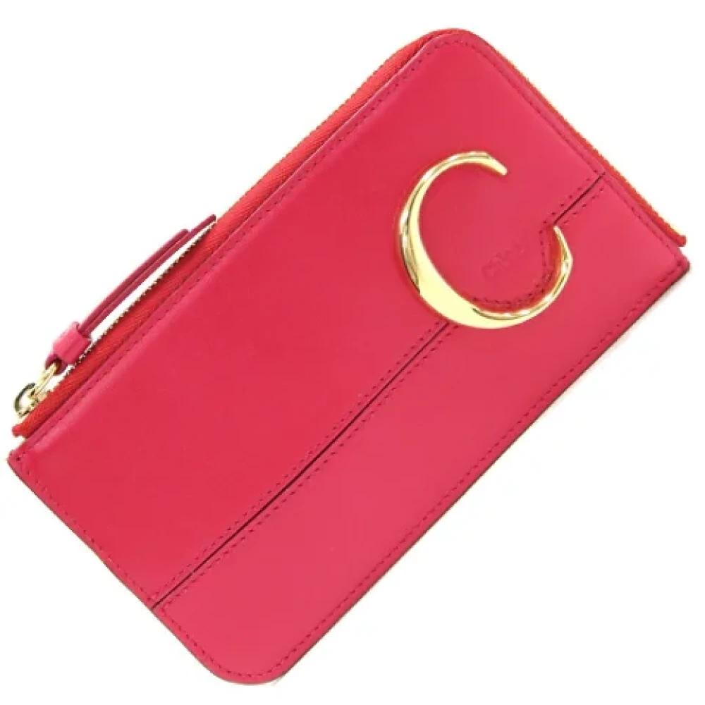 Chloé Pre-owned Leather wallets Pink Dames