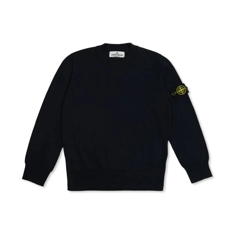 Stone Island Unisex Kids Black Kids Knitwear Jumper - Kids Knitwear - 6 Y - Kids