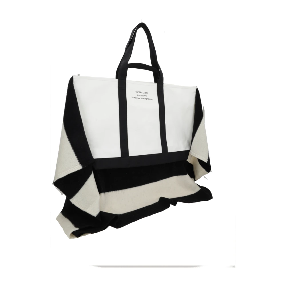Undercover Gestreepte canvastas Black Dames