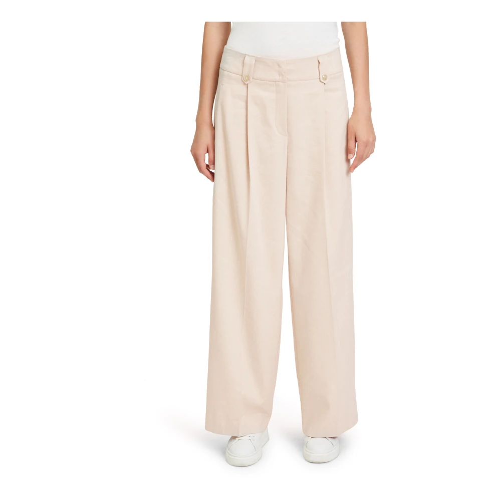 Betty & Co Wijde pijp pak broek Beige Dames