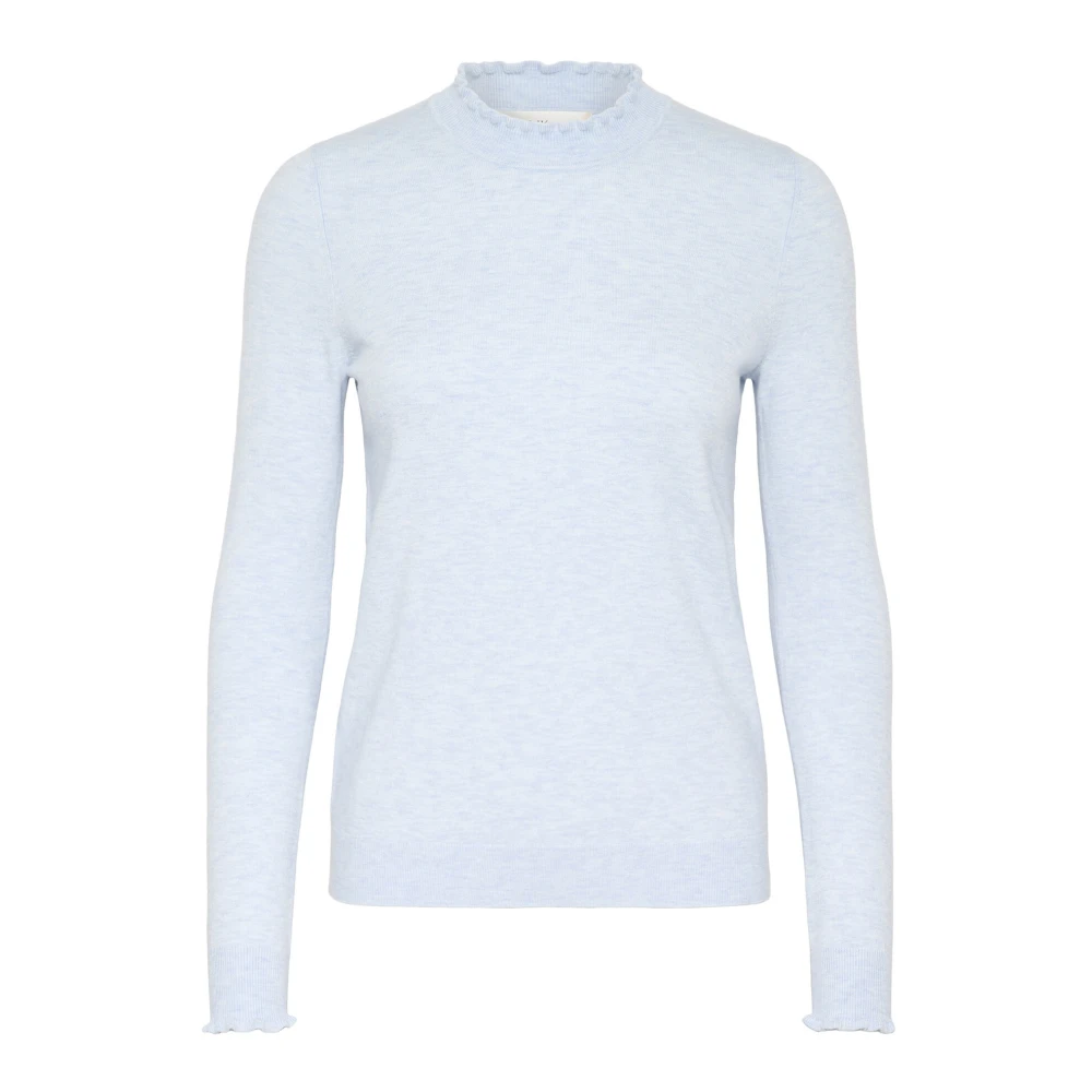 InWear Hoge Hals Pullover Sweater Windsurfer Melange Blue Dames