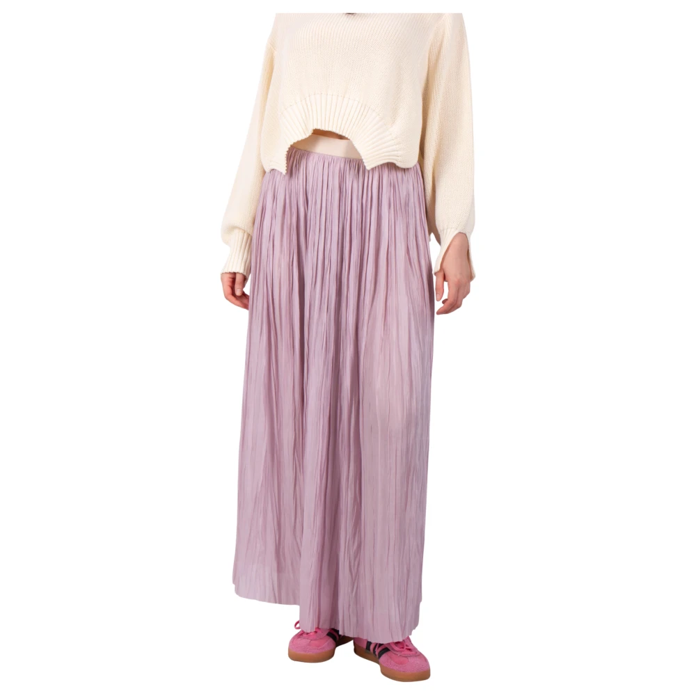 Roberto Collina Omkeerbare Geplooide Rok Lila Purple Dames
